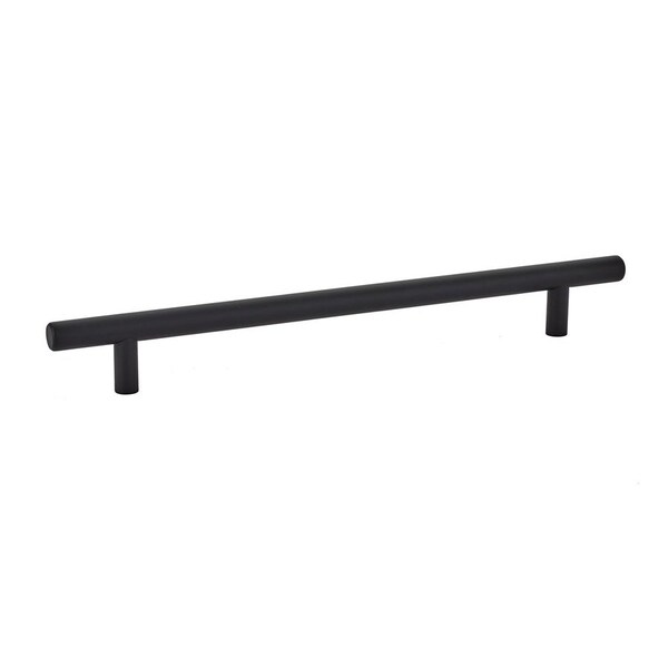 Emtek Brass Bar Cabinet Pull with 8 in Center to Center Flat Black Finish 86363US19 - main